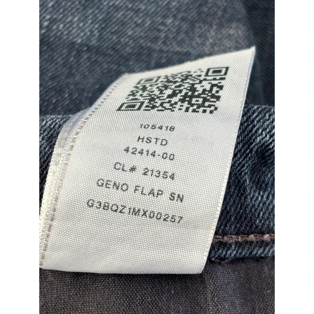 True Religion Geno Relaxed Slim Jeans Mens 38 Dark Wash Blue Geno Flap SN Denim